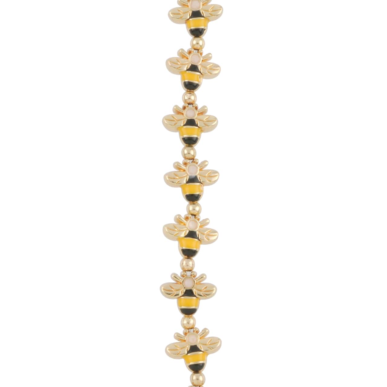 12 Packs: 12 ct. (144 total) Enamel Metal Bee Beads, 14mm by Bead Landing™